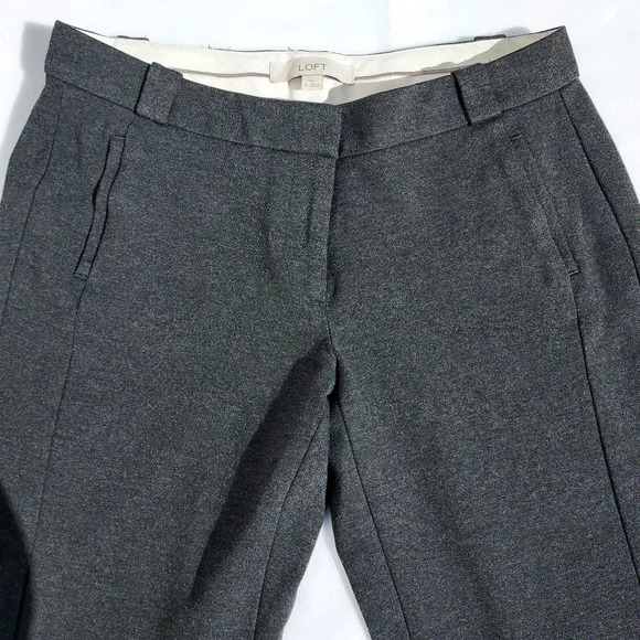 Anne Taylor Loft Marisa Size 4 Stretchable Fabric Business Dress Pants Grey - Picture 3 of 12